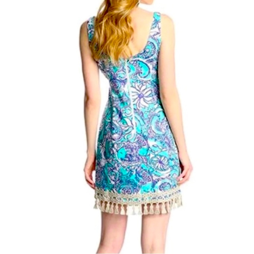 Lilly Pulitzer Eaton Montauk Seafoam Teal Green Sleeveless Shift Dress size 2 - Picture 3 of 7